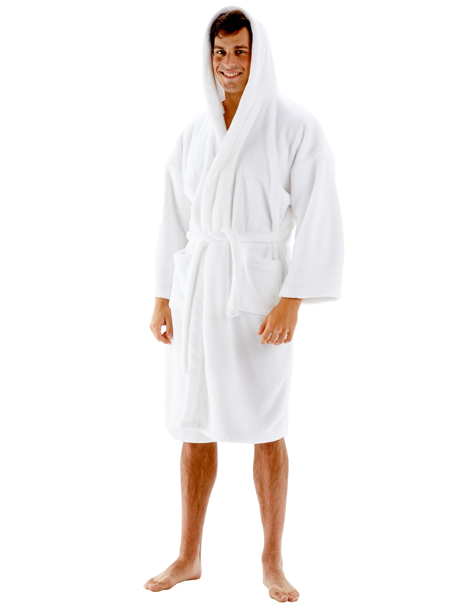 Bc Robe BC BARE COTTON Men's Robe Microfiber Plush Fleece Hooded Bathrobe ...