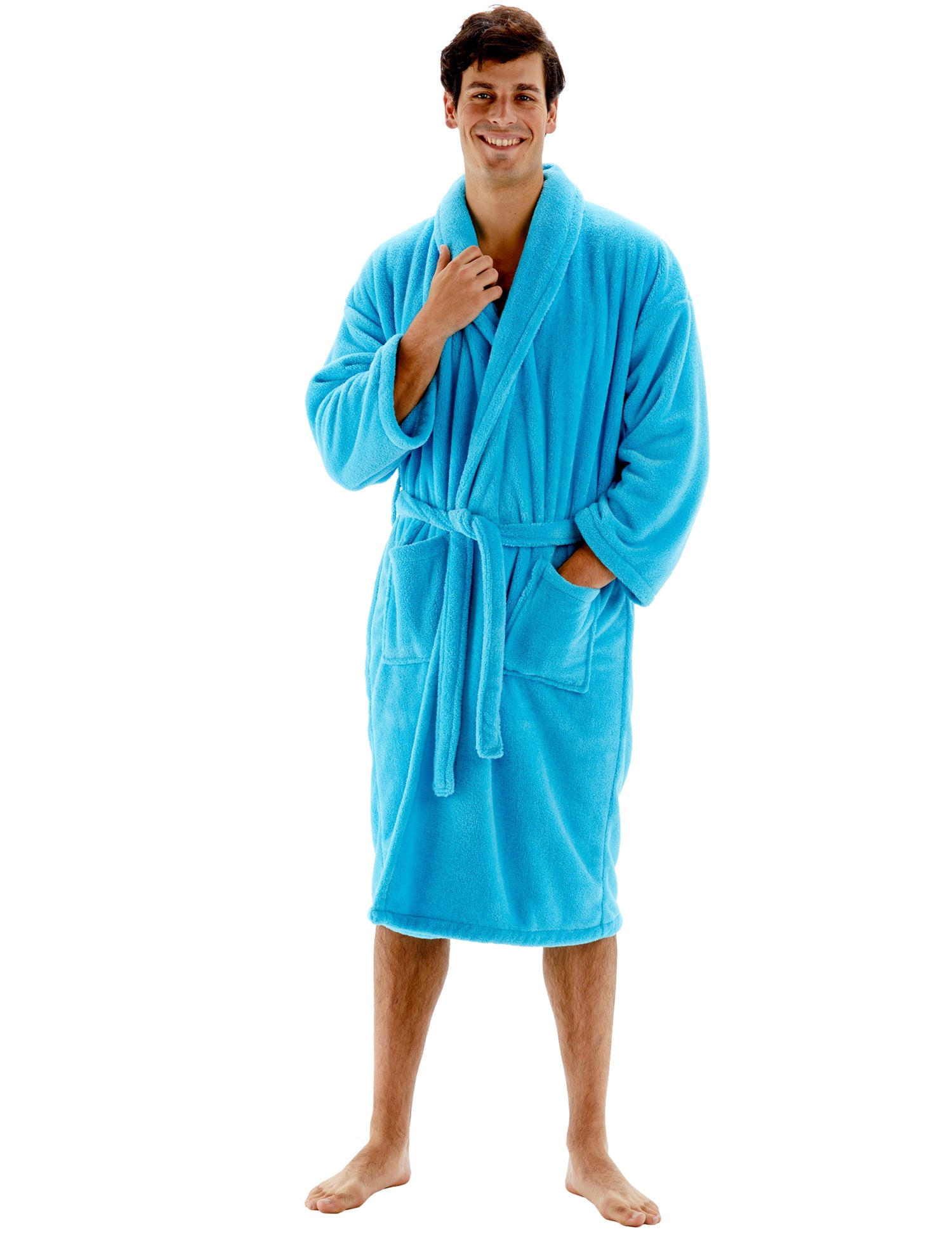Bc Robe BC BARE COTTON Men's Robe Microfiber Plush Fleece Shawl Bathrobe ...