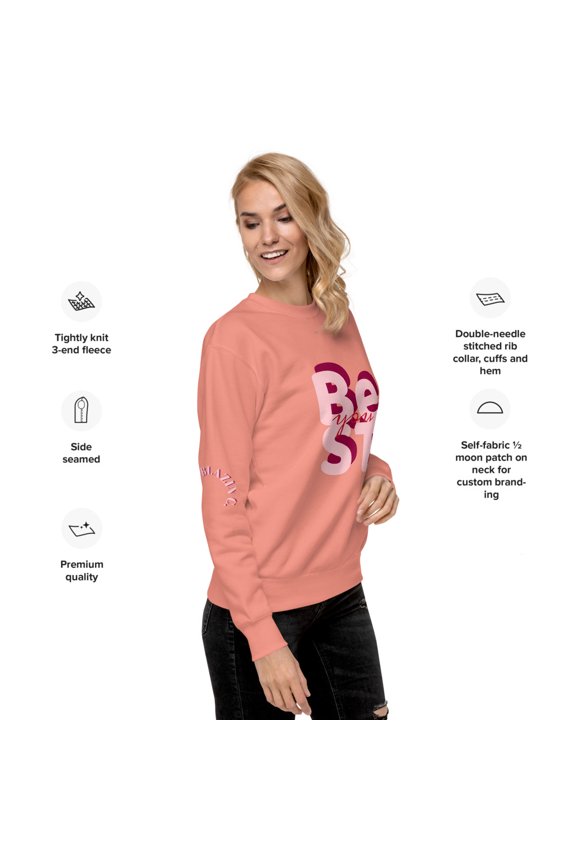 BC Best You Unisex Premium Sweatshirt  (Dusty Rose, 3XL)