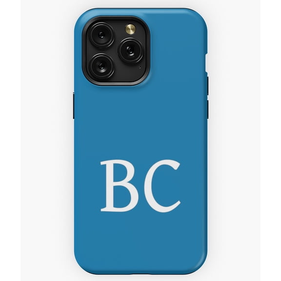 BC Initials Monogram Elegant White Letters A10440 Phone Case for iPhone 11 to 17 Pro Max