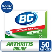 BC Powder Arthritis Pain Reliever, Aspirin Dissolve Packs, 50 Count Powder Packets