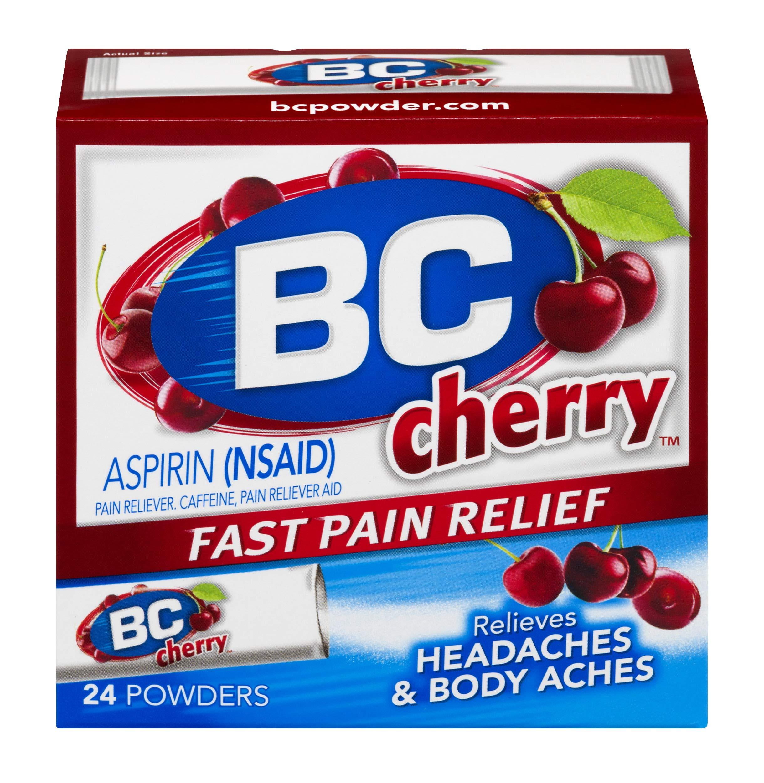 BC Powder Fast Pain Relief Aspirin (NSAID) & Caffeine Cherry 24