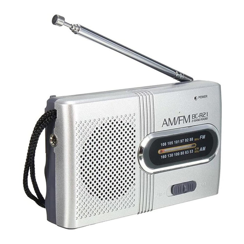 BC-R21 Portable AM FM Radio Battery Operated Pocket Radio Longest ...