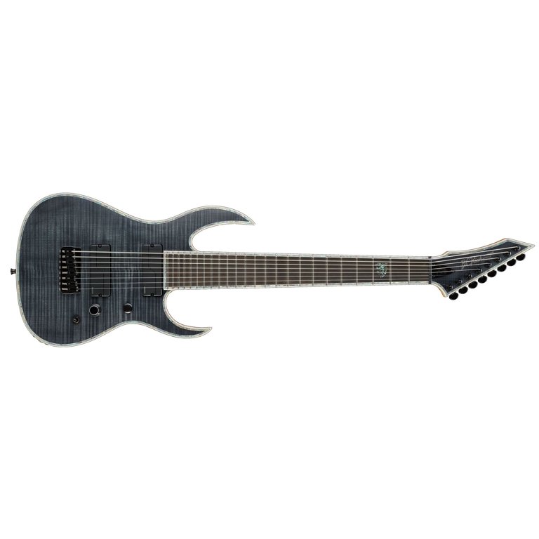 BC Rich Guitars Shredzilla Extreme 8-String Electric Guitar with Hipshot  Bridge, Trans Black Satin Flame