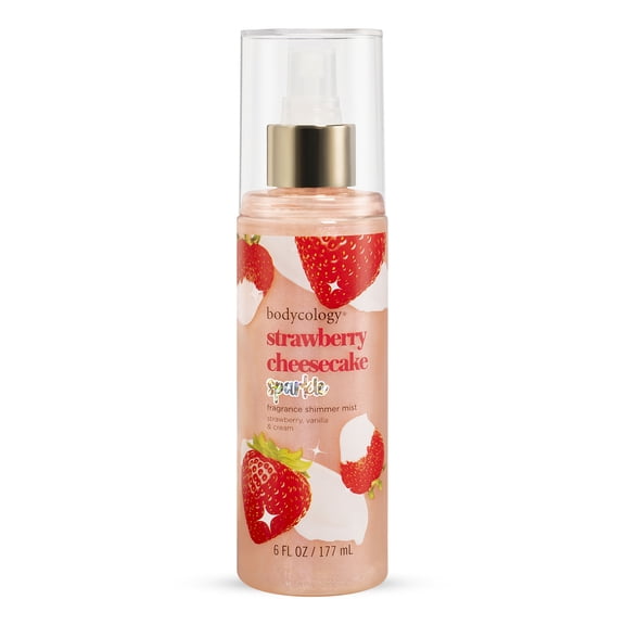 Bodycology Sparkle Fragrance Shimmer Mist, Strawberry Cheesecake, 6 fl oz