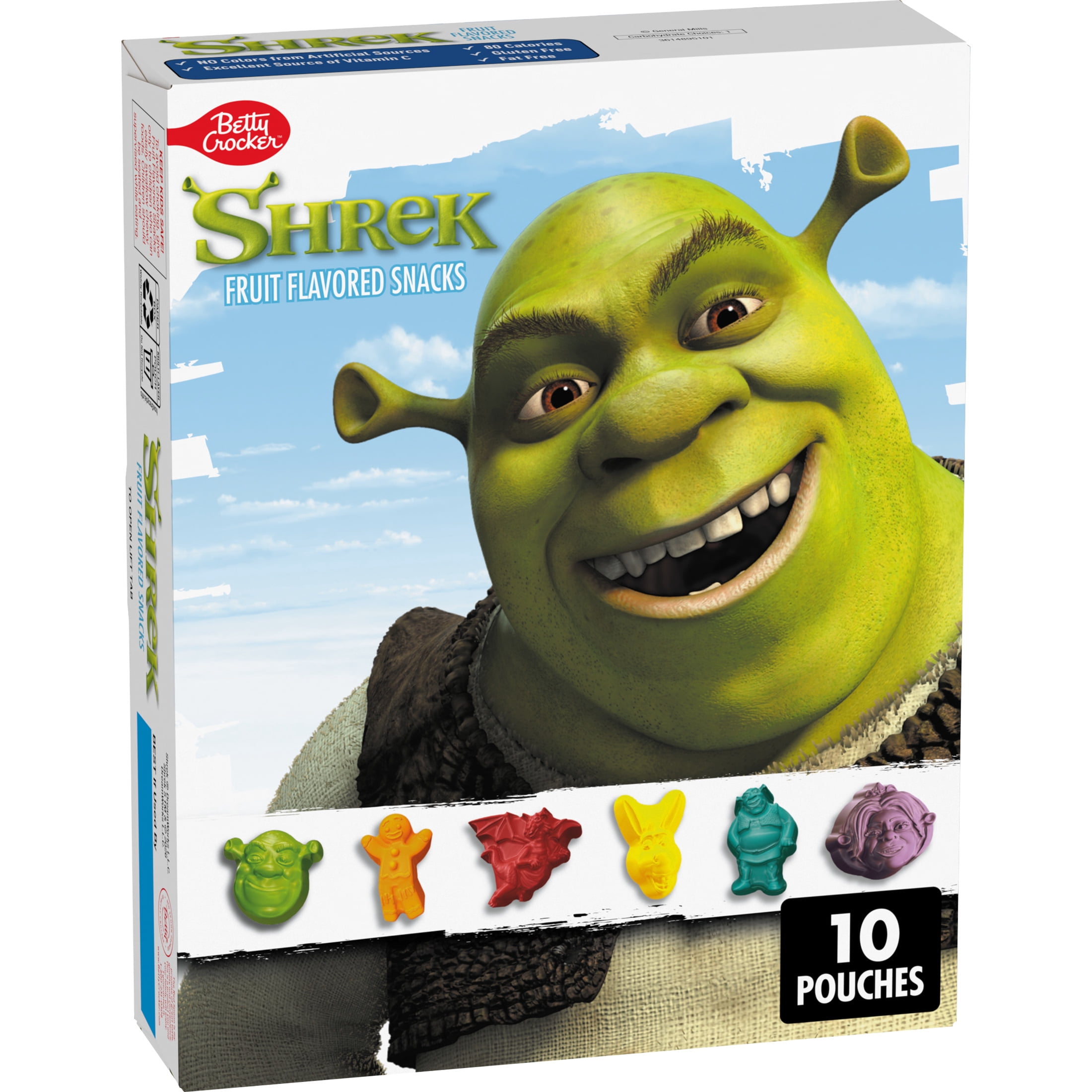 Shrek Fruit Flavored Snacks, Gluten Free, 10 Ct, 8 oz