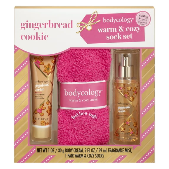 Bodycology Gingerbread Cookie Body Care & Cozy Sock Gift Set