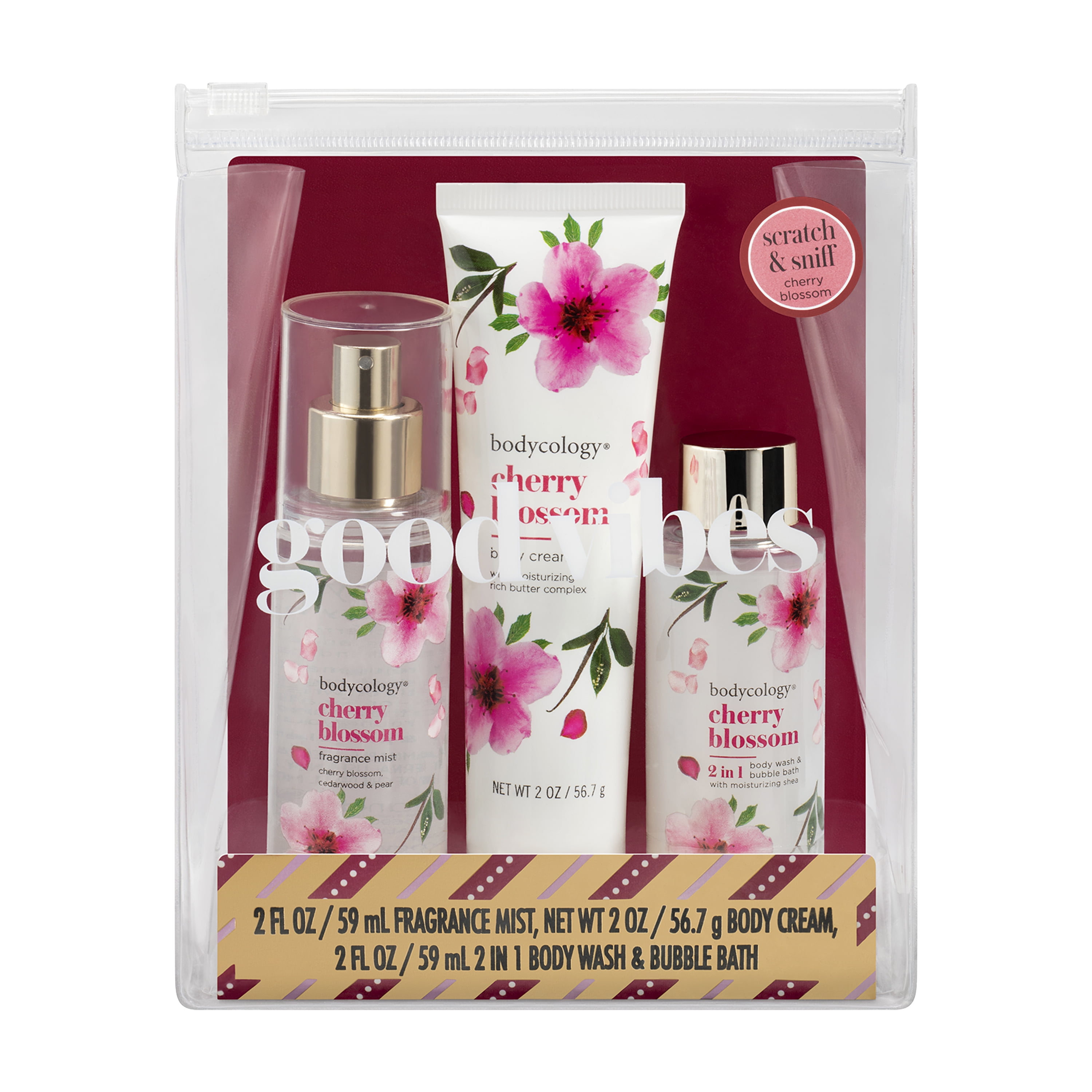 Bodycology Cherry Blossom Body Care Gift Set, 3 Piece