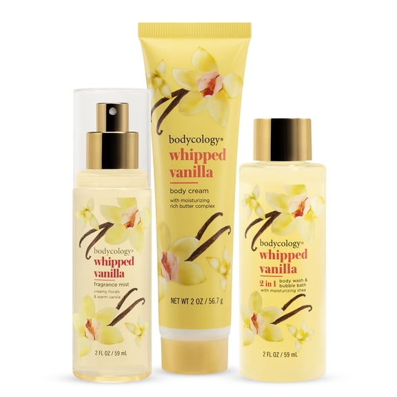 Bodycology Whipped Vanilla Merry Minis Gift Set, 3 Count