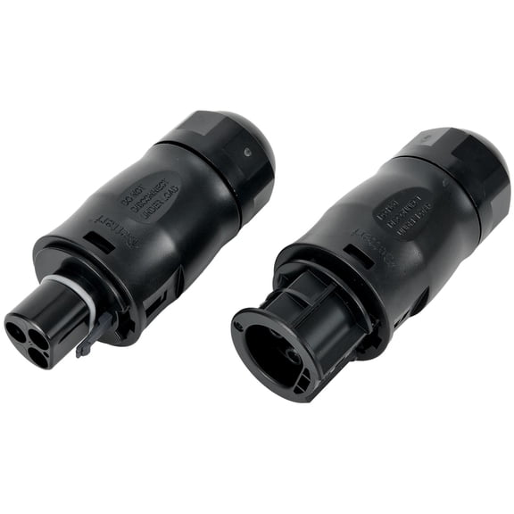 BC01 3-Pin Coupling Connector for Connecting Two Inverters, Socket Female + -Plug Male, IP67 Waterproof, 2.5-4 mm / for AWG 10-14, for APsystems, for Hoymiles, for Deye Sun, for Huayu