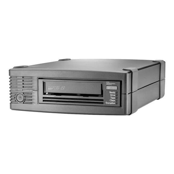 BC023A-ABA StoreEver LTO-8 Ultrium 30750 External Tape Drive - LTO-8 - 12 TB & 30 TB - 6Gb-S SAS - External - 300 MB-S Native - Linear Serpentine - Encryption - WORM Support, Black