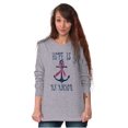 thumbnail image 1 of BCA Pink Ribbon Hope is An Anchor Women Plus Size Long Sleeve Graphic Tee Brisco Brands 3X, 1 of 5