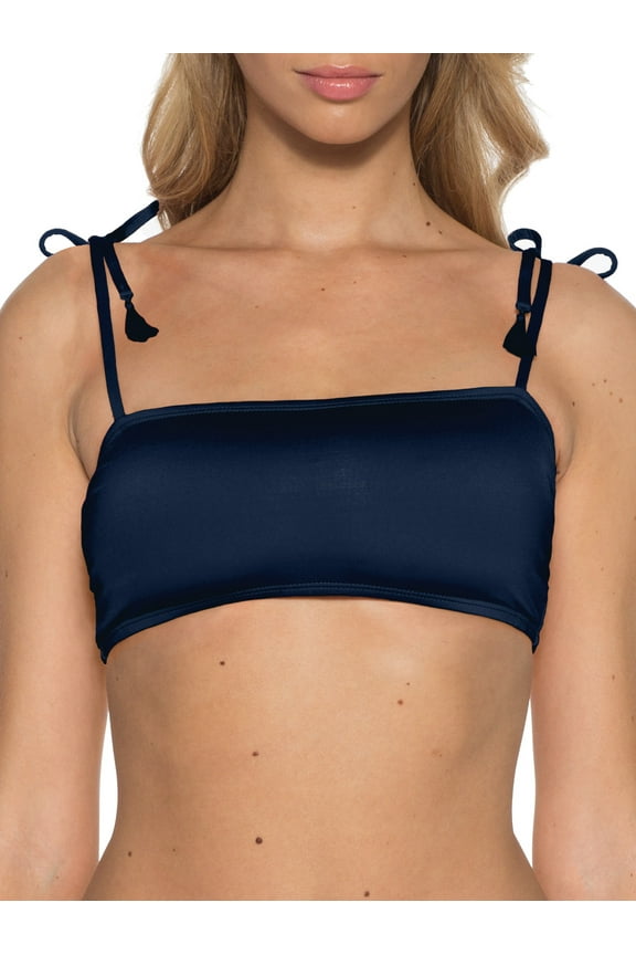 Women's Color Splash Bandeau Swimsuit Bikini Top