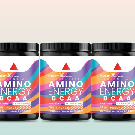 BCAA Amino Acids Electrolytes Muscle Recovery Boost Endurance | Fruit Punch | 3-Pack