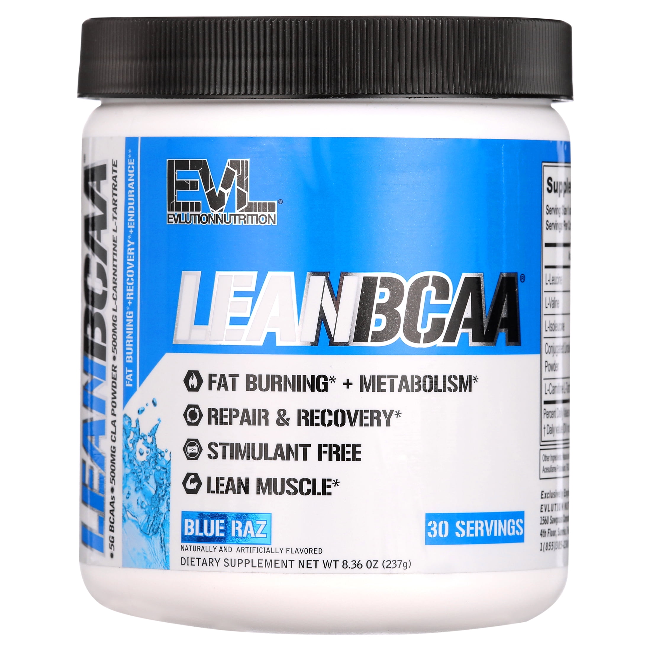 BCAA Fat Burner with CLA & LCarnitine Evlution Nutrition LeanBCAA