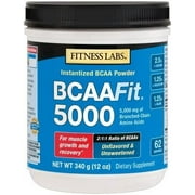 BCAA Powder 5000mg | 12oz | Branch Chain Amino Acid | Unflavored and Unsweetened | Vegan, Non-GMO, Gluten Free | by Fitness Labs