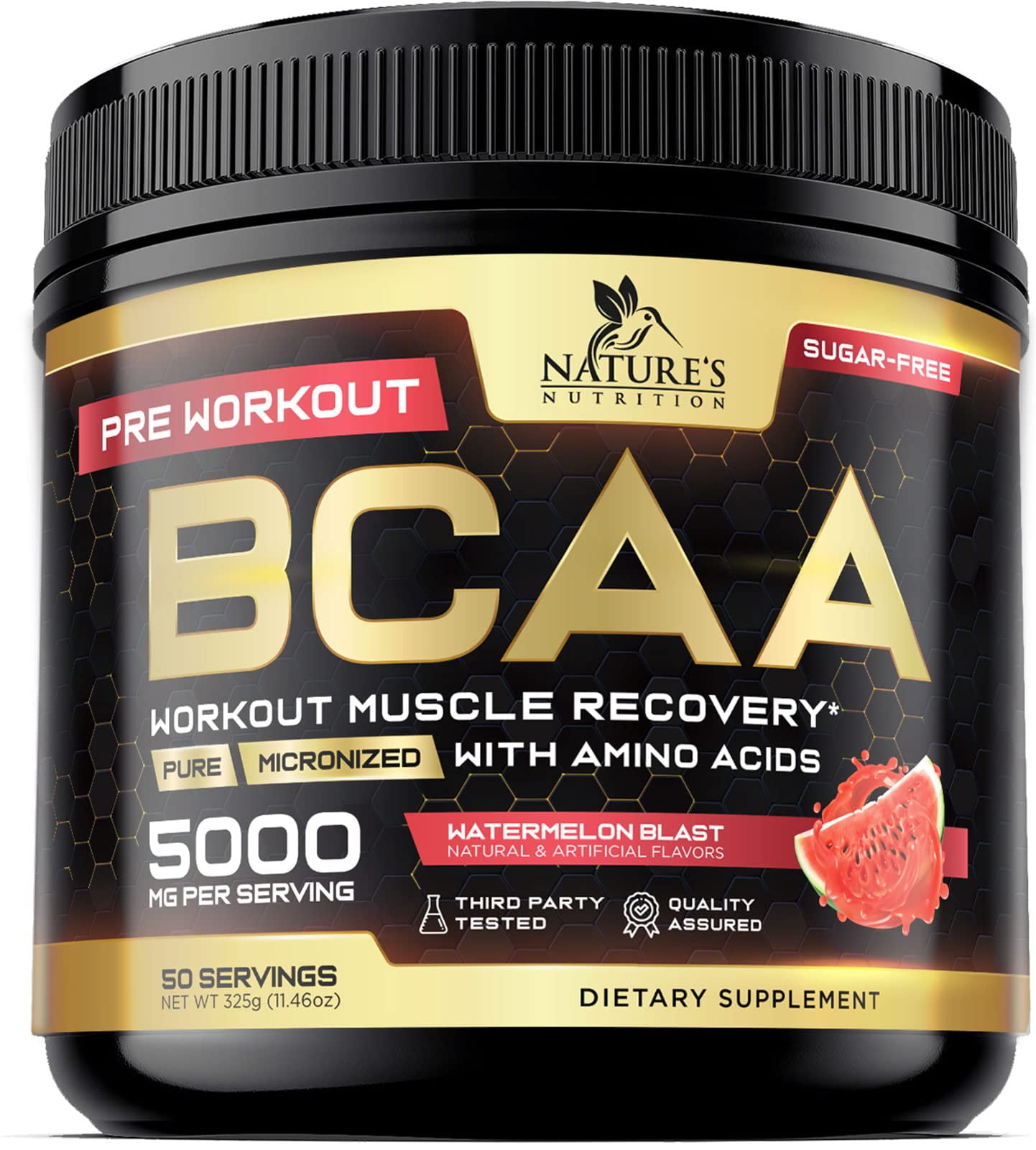 BCAA Powder Post Workout Muscle Recovery Support Supplement, Pre