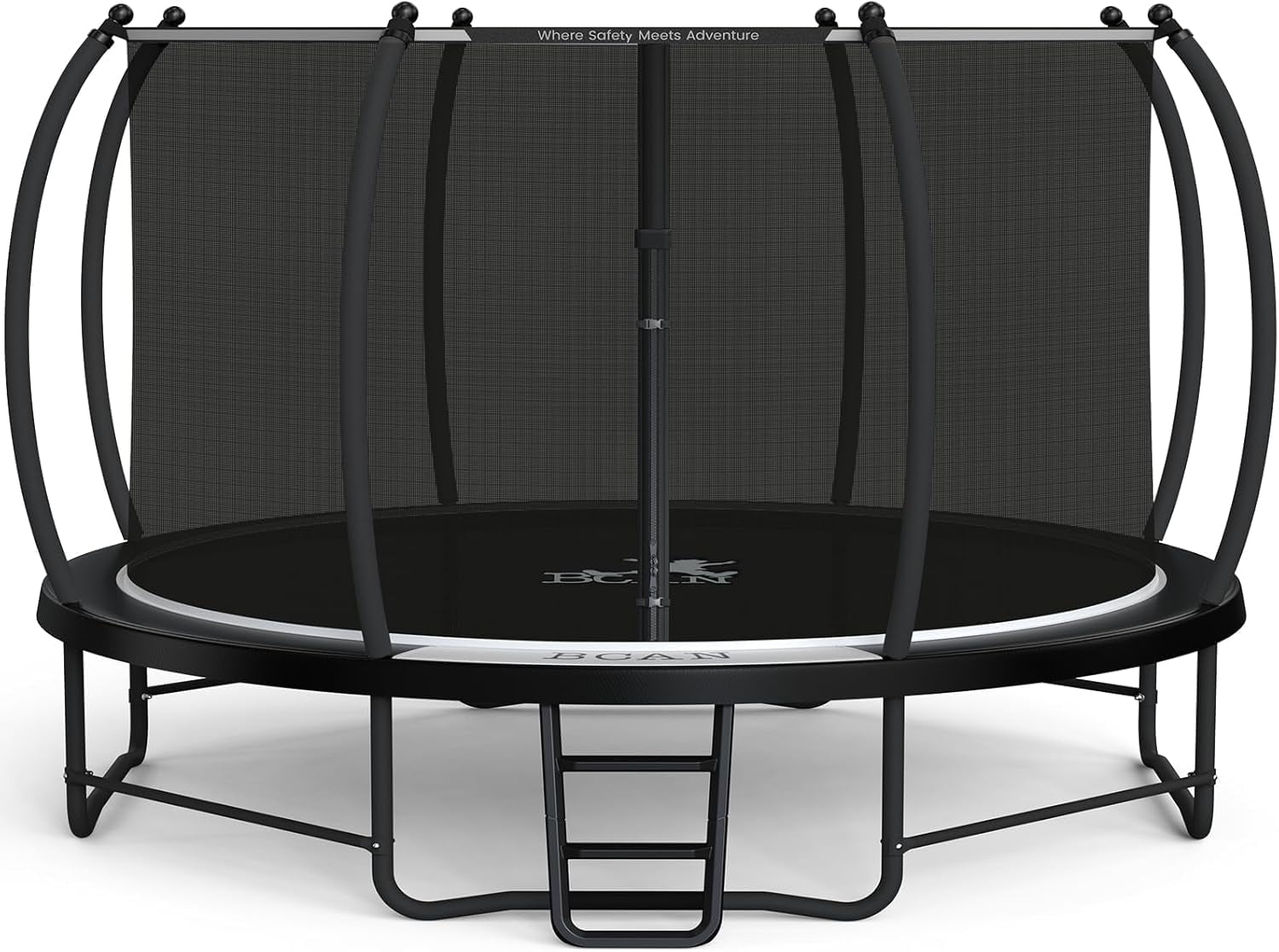 BCAN 14FT Recreational Trampoline with Enclosure for Kids Adults, Outdoor Trampolines with Ladder for Kids