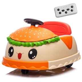 Xuanlur 12V Bumper Car for Kids, Electric Ride on Toy for Toddlers W/Remote Control, Riding Bumping Car for Boys Girls W/Music and LED Lights, 3.11MPH Max, 360Spin, Anti-Roller Design, Yellow