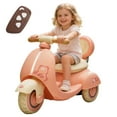 thumbnail image 1 of 12V Kids Motorcycle, 3-Wheel Stable Design, Ride On Toy for Kids w/Remote Control, Toddler Battery Powered Car w/Wooden Handle, Slow Start & Stop, Bluetooth, Led Lights, Anti-Slip Wheels, Pink, 1 of 7
