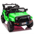 thumbnail image 1 of Xuanlur 12 Volt Ride on Toys for Toddlers w/Remote Control, Electric Ride on Truck Car w/Reflective Stickers, Front Anti-Collision Bar Design, LED Headlights, Bluetooth, 3 Speeds, Green, 1 of 7