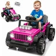 thumbnail image 1 of Xuanlur 2-in-1 12V Kids Ride On Building Block Car, Electric Truck Car/Kart-Switch Freely, DIY Assembly Electric Toy with Parent Remote Control, Toddler Gift Car for Boys Girls Ages 2-4, Pink, 1 of 9
