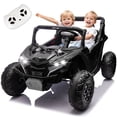 thumbnail image 1 of Xuanlur 24V 7AH 2 Seater Ride on Toys for Big Kids w/ 20" Large Seat, Remote Control, Bluetooth, 2X200W Powerful Motors, MP3, Lights, Power Car Wheels for Boys Girls, Black, 1 of 8