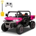 thumbnail image 1 of Xuanlur 24V 2 Seater Kids Ride on Car Truck, Ride On UTV with 2x200W Motor Ride On Dump Truck, Ride On Car with Dump Bed/Shovel, Durable Tires, LED Light, Music, Remote Control, Pink, 1 of 9