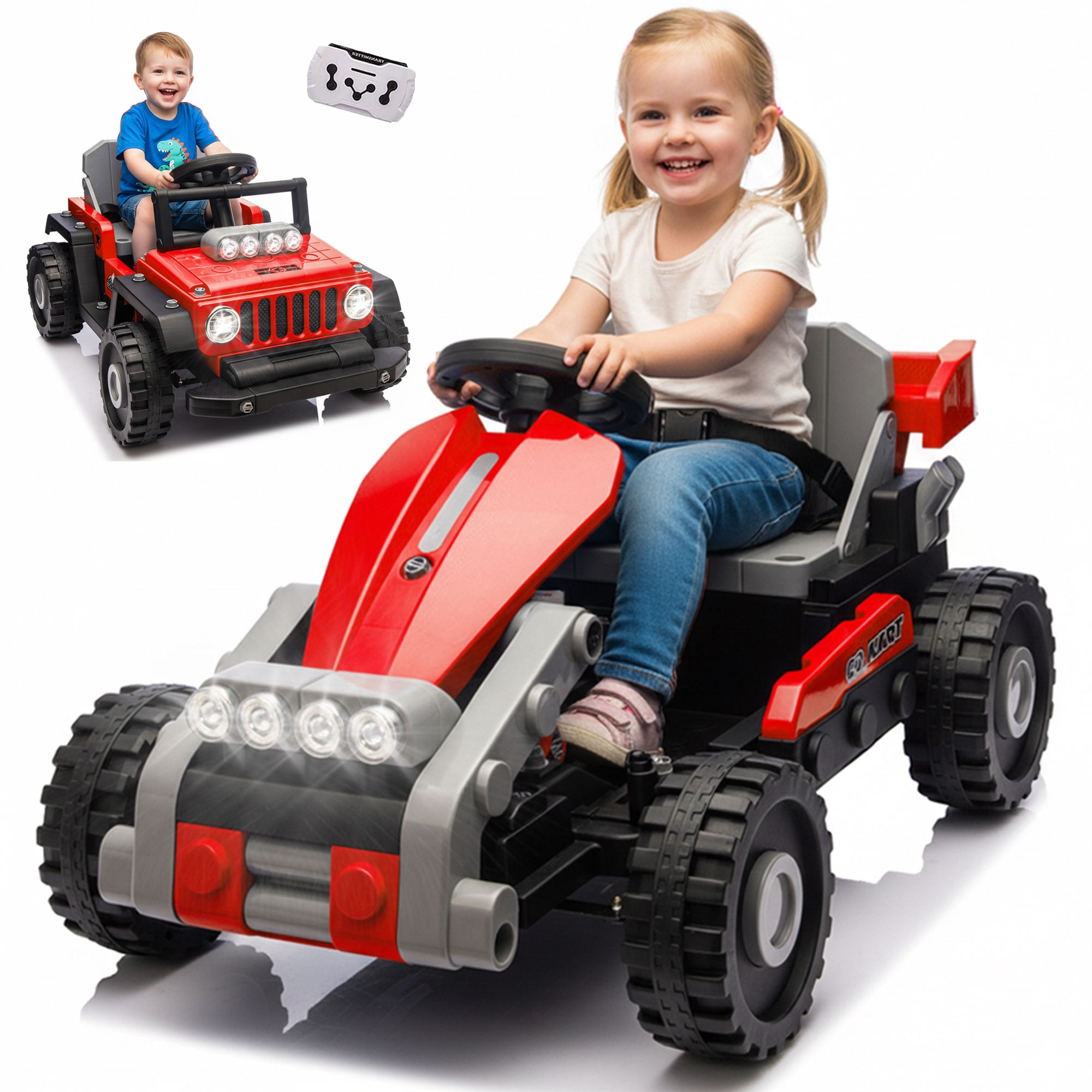12V Build & Ride Electric Toy Car for Kids, Battery Powered DIY ...