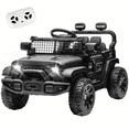 thumbnail image 1 of Xuanlur 24V Ride on Truck Car w/Parent Remote Control, Ride on Toys w/4-Wheel Suspension, Power Display, Bluetooth, Music, LED Headlight, Electric Car for Kids Aged 3+, Black, 1 of 8