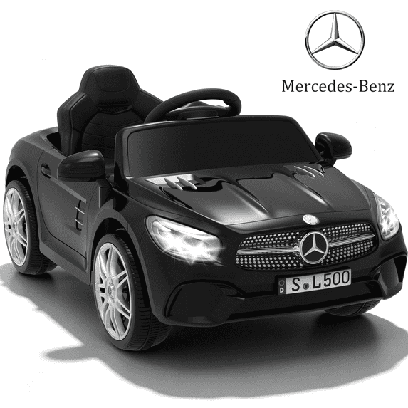 Licensed Benz CLS 350 12V Electric Ride on Car with Bluetooth Music, LED Lights, Spring Suspension, Toddler First Car, Battery Powered Electric Vehicle with Parent Remote Control (Black)