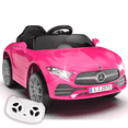 thumbnail image 1 of Licensed Benz CLS 350 12V Electric Ride on Car with Bluetooth Music, LED Lights, Spring Suspension, Toddler First Car, Battery Powered Electric Vehicle with Parent Remote Control (Pink), 1 of 7