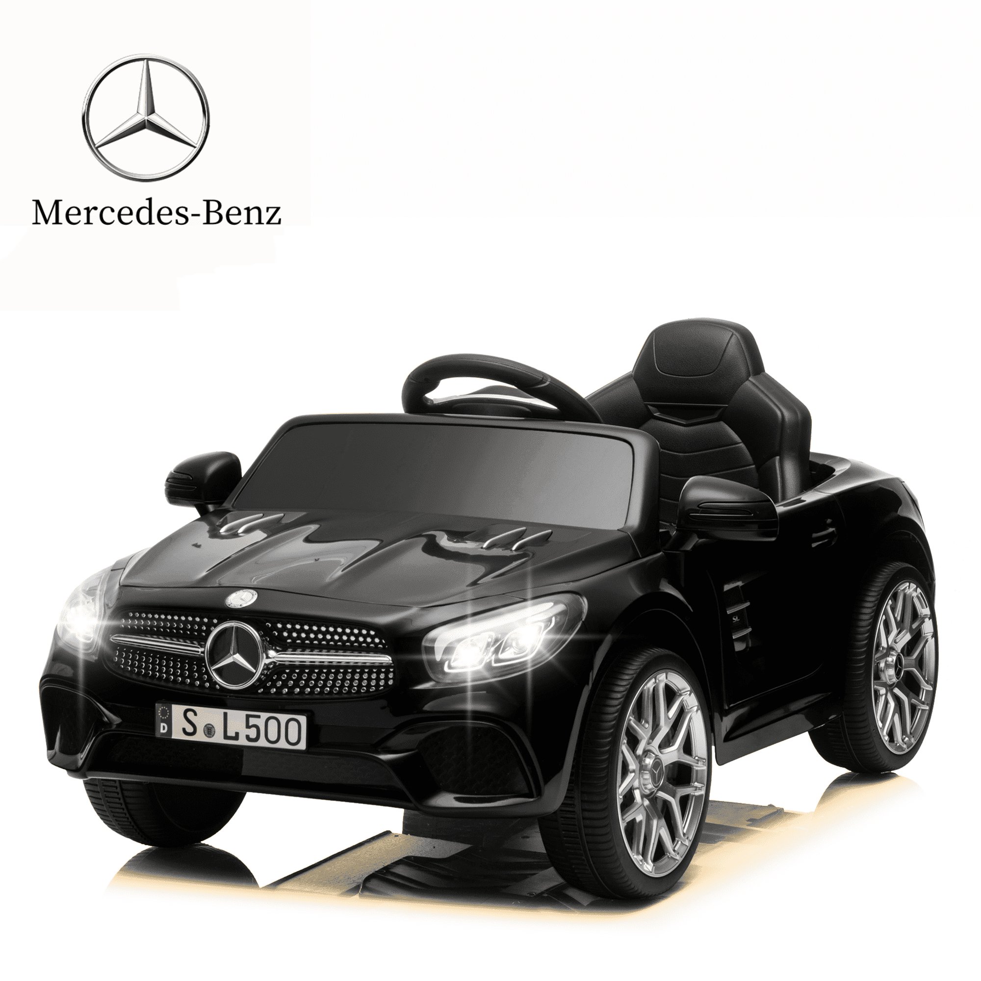 Xuanlur 12V Power Ride on Toys for Toddlers, Licensed Mercedes-Benz Ride on Cars for Kids, Kid Electric Car, Aged 1-4Y, Black
