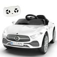 thumbnail image 1 of Xuanlur Licensed Benz CLS 350 12V Electric Ride on Toys with Parent Remote Control, Spring Suspension, Electric Car for Kids, Power Car Wheels with Bluetooth Music, LED Lights (White), 1 of 7