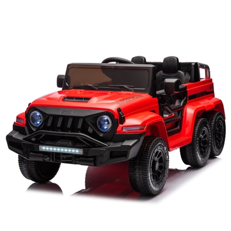 Xuanlur Kids Ride On Car, 12V Electric Ride On Toy with Parent Remote Control, Spring Suspension, Bluetooth Music & LED Lights (Red)