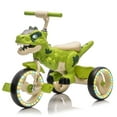 thumbnail image 1 of Xuanlur Kids Ride on Dinosaur Tricycle, Toddlers Kid Trike with EVA Wide Flash Wheels, Anti-Slip Pedals, Rear Basket, Music & LED Lights, Toddler Bike Toys Gift for 3-6 Year Old Boys & Girls (Green), 1 of 7