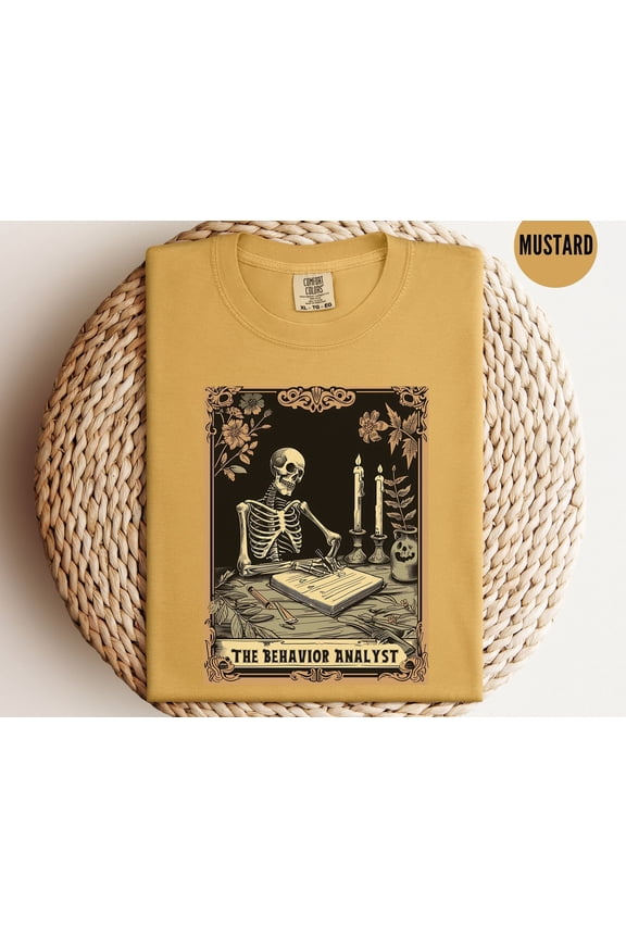 BCBA Board Certified Behavior Analyst TShirt Funny Skeleton Shirt Skull Tarot T Shirt Hall