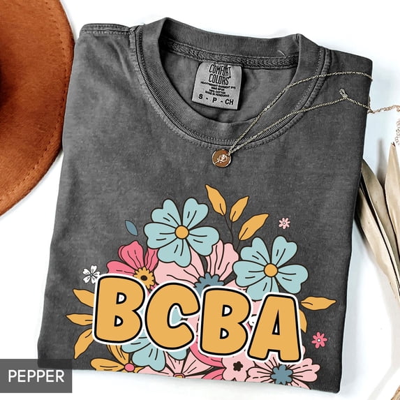 BCBA Shirt Floral Behavior Analyst tshirt BCBA gift for her or him 90s ...