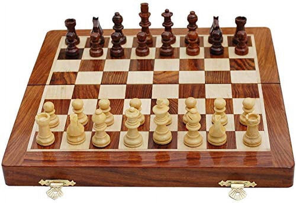 Brown Wooden Chess Board Set, 10inch