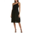 thumbnail image 1 of BCBG New York womens  Asymmetric Midi Dress, 2, Black, 1 of 2