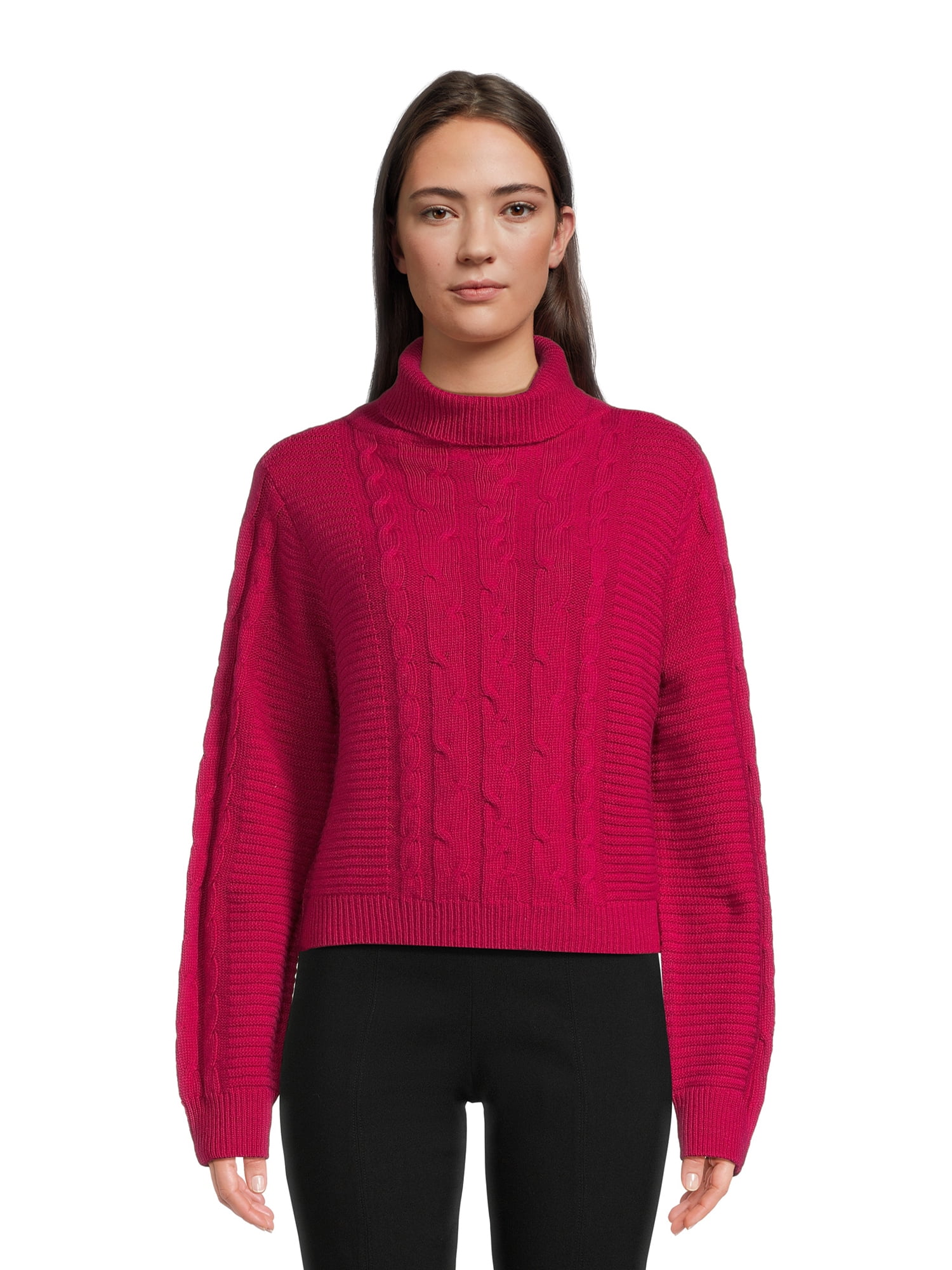 BCBG Paris Women's Cable Knit Sweater - Walmart.com