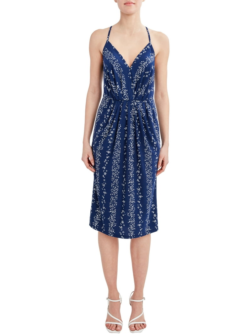 knee length dresses for ladies BCBGMAXAZRIA Shaina Sleeveless Pleated Midi Dress – Runway Catalog