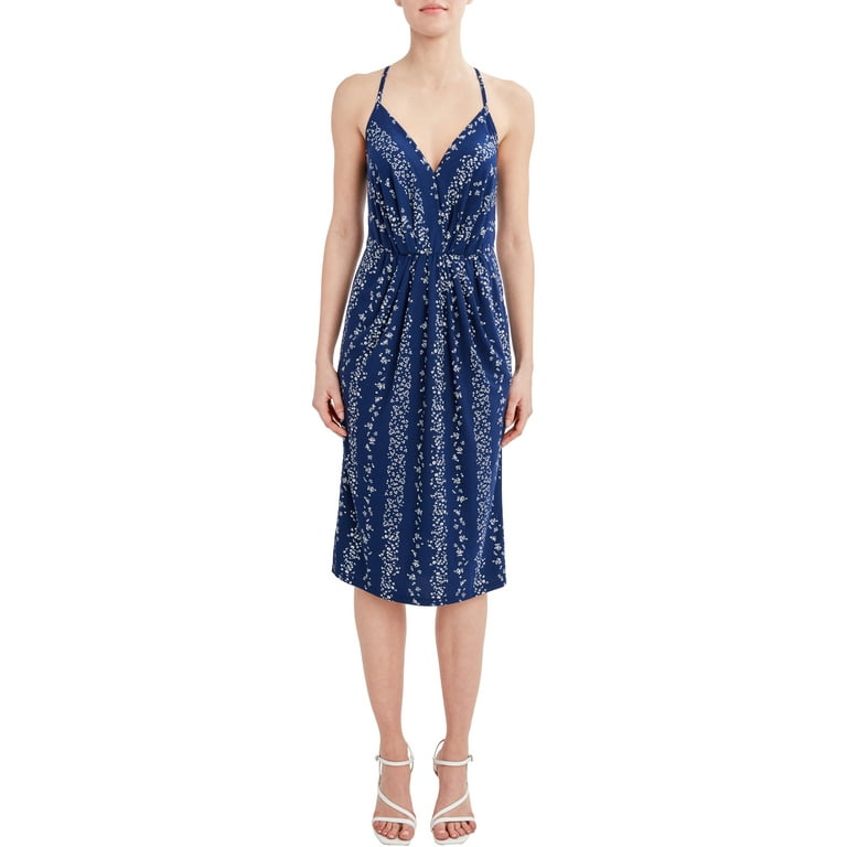 BCBG Paris Women s Draped Midi Dress Walmart