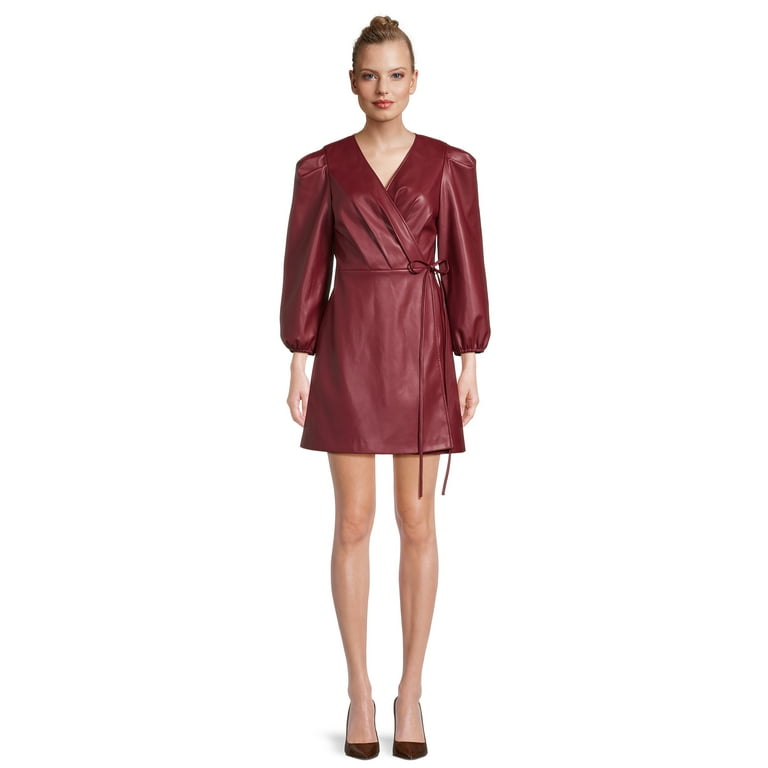 Bcbg leather sale dress