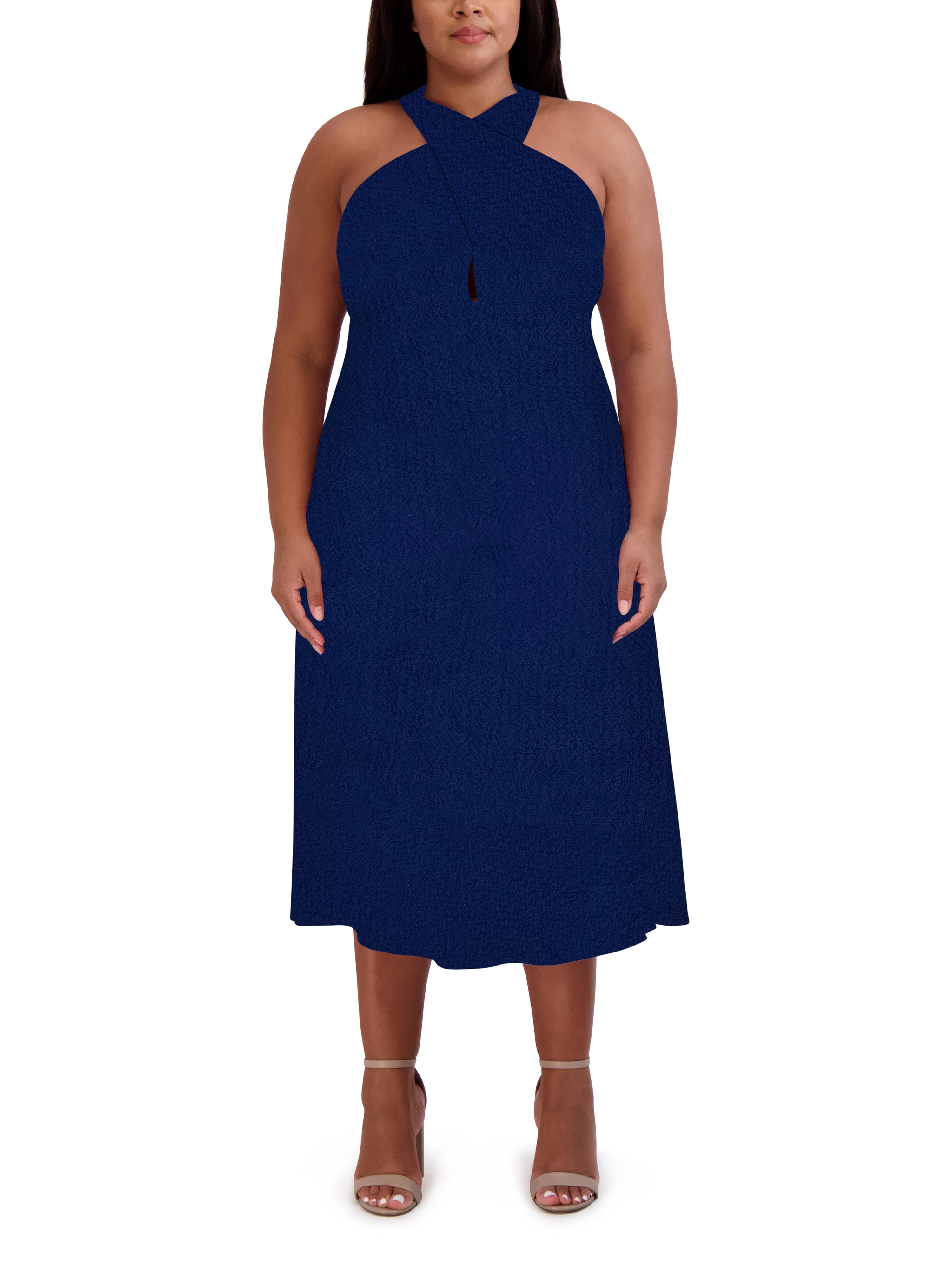 l idée deesse halter pleated column maxi dress L'IDÉE | WOMEN | Deesse Gown - Champagne main image 0