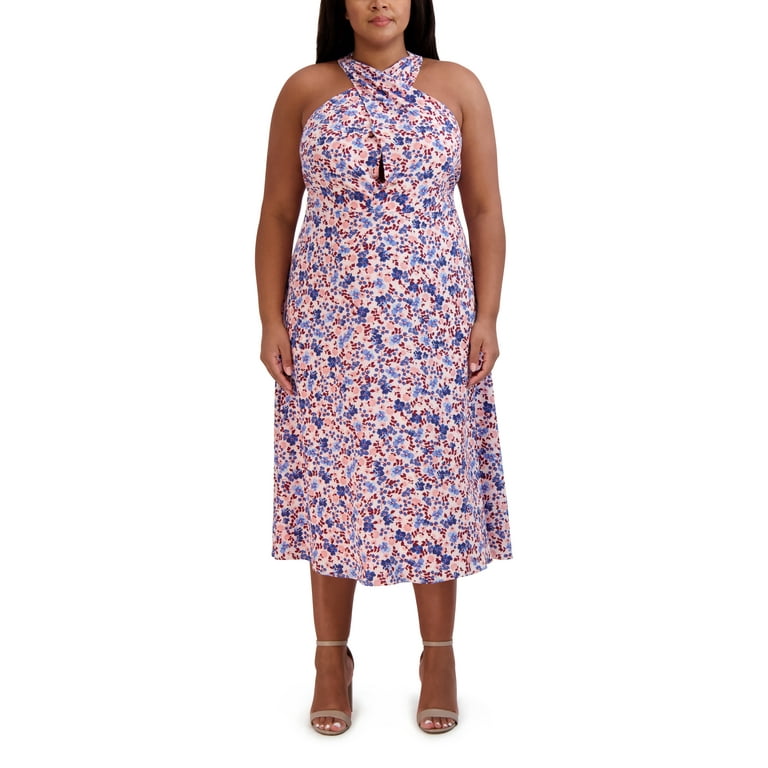 BCBG Paris Women s Halter Midi Dress Walmart