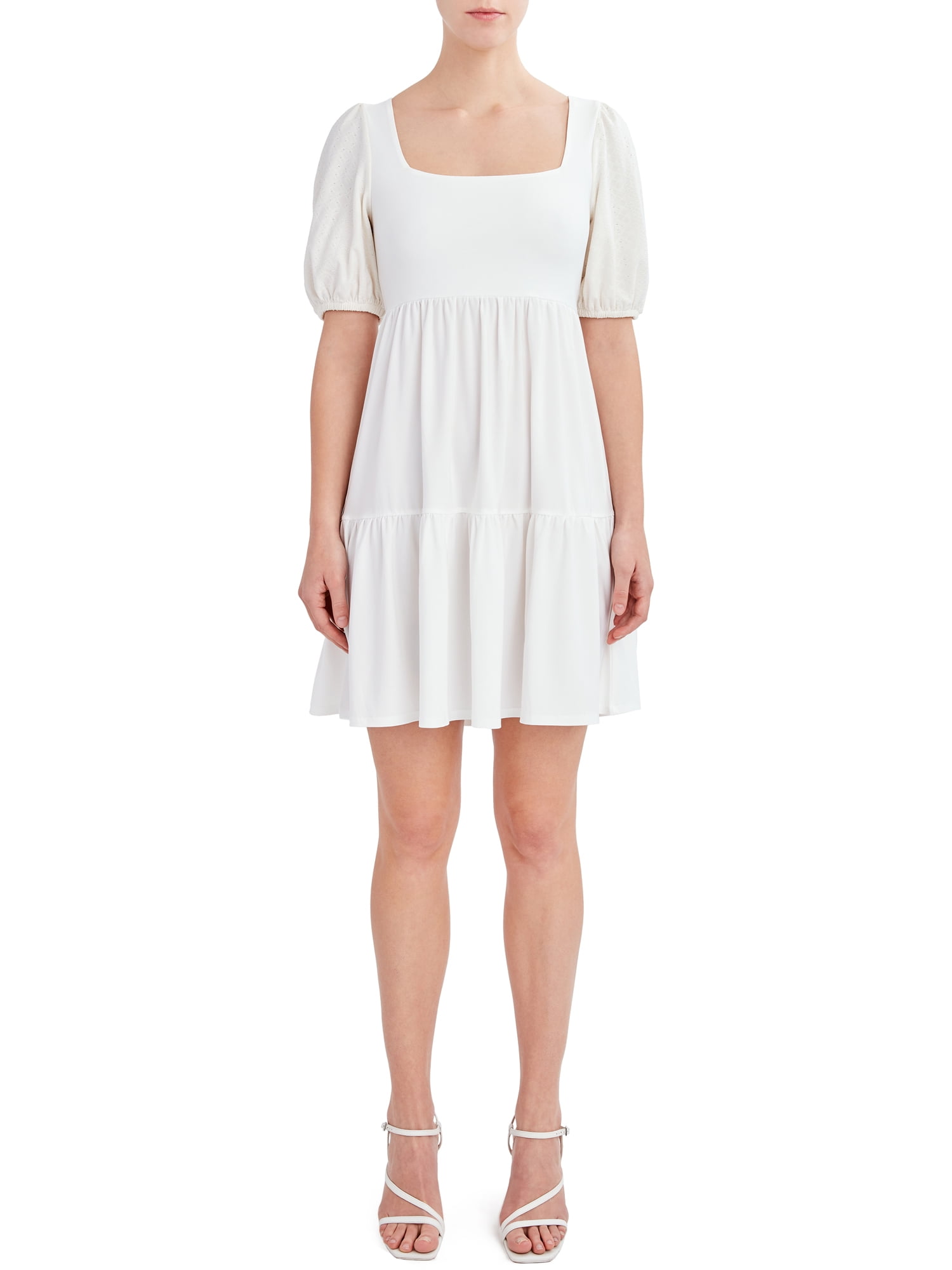 bcbg cotton eyelet mini dress BCBG Paris women's Knit Eyelet Sleeve Dress - Comfortable Fashion