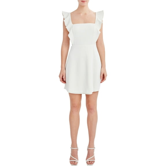 BCBG Paris Women's Ruffle Strap Mini Dress
