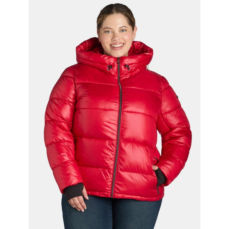 BCBG Paris Women s and Women s Plus Hooded Puffer Jacket Heavyweight Sizes S 3X
