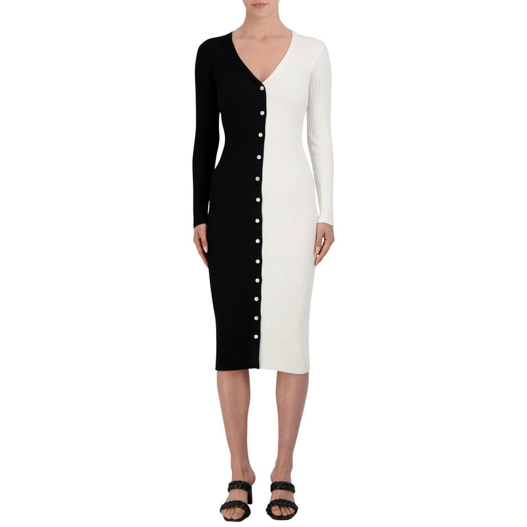 Bcbg black white dress sales